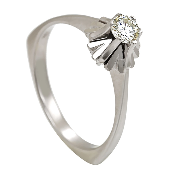 Diamantring, 14K, Weißgold, Brillant 0,25 ct