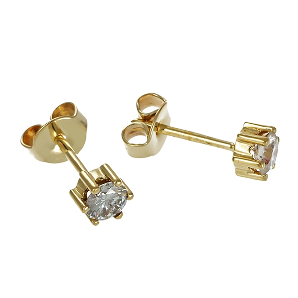 Ohrstecker, 14K, Gelbgold, Brillanten 0,46 ct