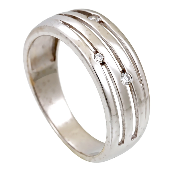 Diamantring, 14K, Weißgold, Brillanten