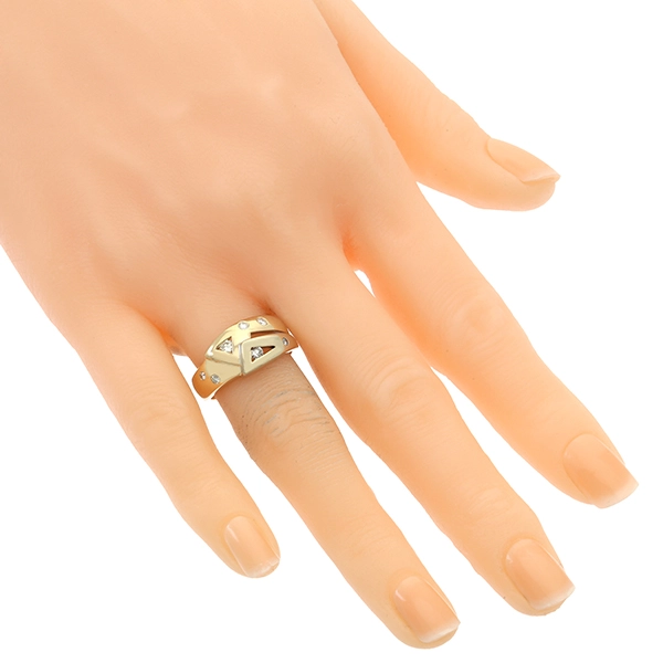 Diamantring, 14K, Gelb-/Weißgold, Brillant 0,23 ct