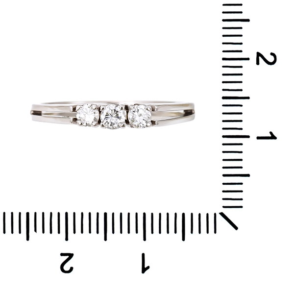 Diamantring, 14K, Weißgold, Brillanten