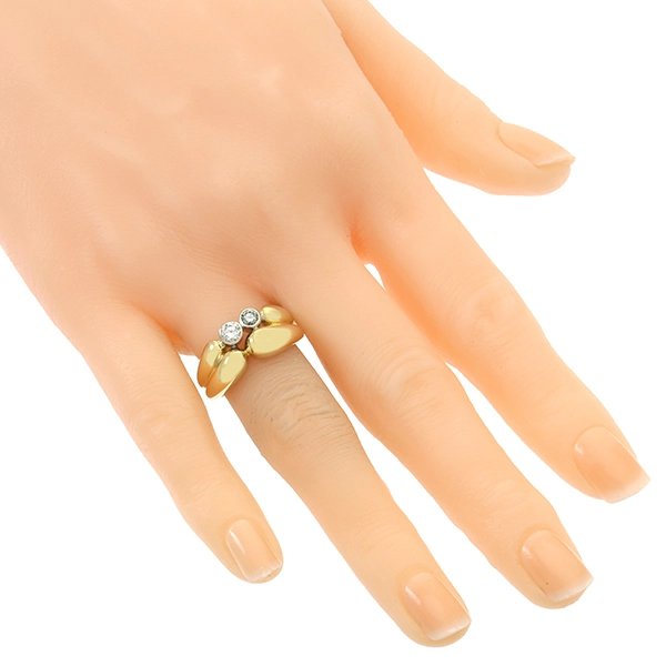 Diamantring, 18K, Gelb-/Weißgold, Brillanten 0,35 ct