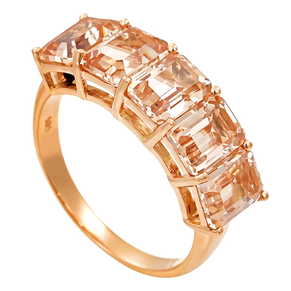 Ring, 14K, Rotgold, Quarz