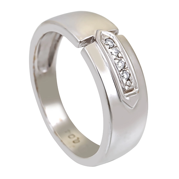 Diamantring, 14K, Weißgold, Brillanten