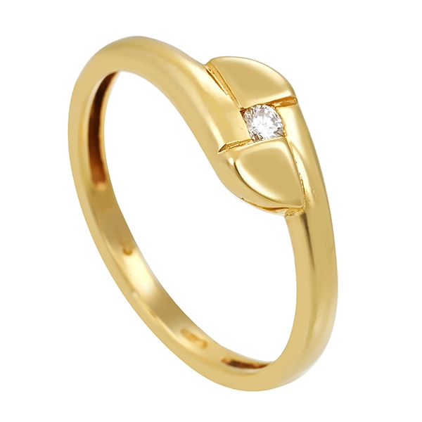 Diamantring, 18K, Gelbgold, Brillant