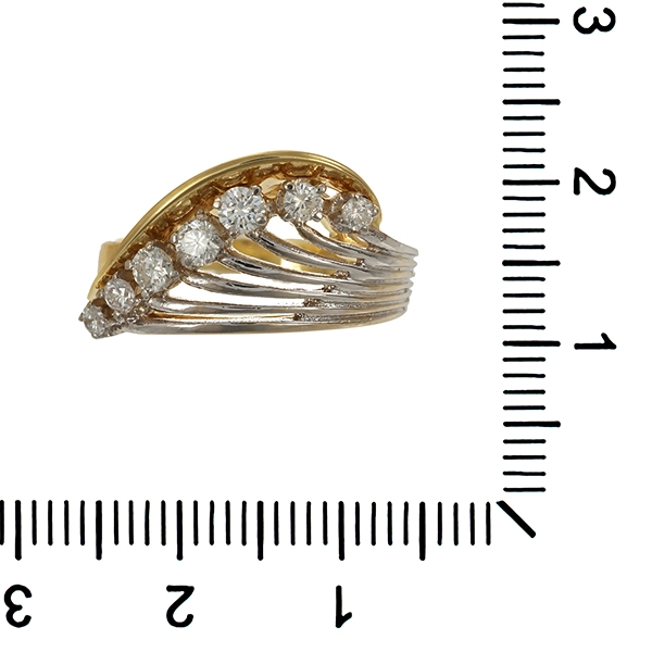 Diamantring, 14K, Gelb-/Weißgold, Brillanten 0,40 ct