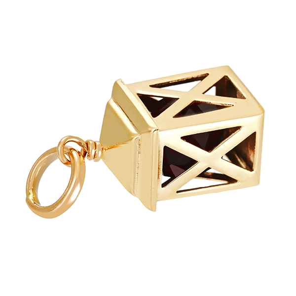 Anhänger, 18K, Gelbgold, Schmuckstein