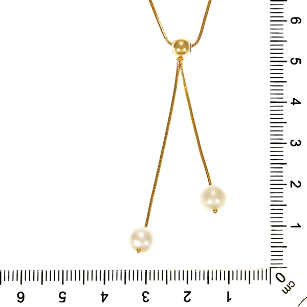 Collier, 14K, Gelbgold, Perlen