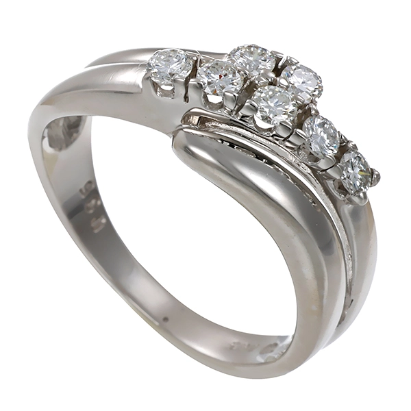 Diamantring, 14K, Weißgold, Brillanten 0,35 ct