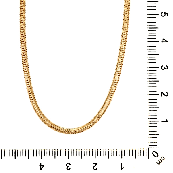 Kette, 14K, Gelbgold, Schlangen-