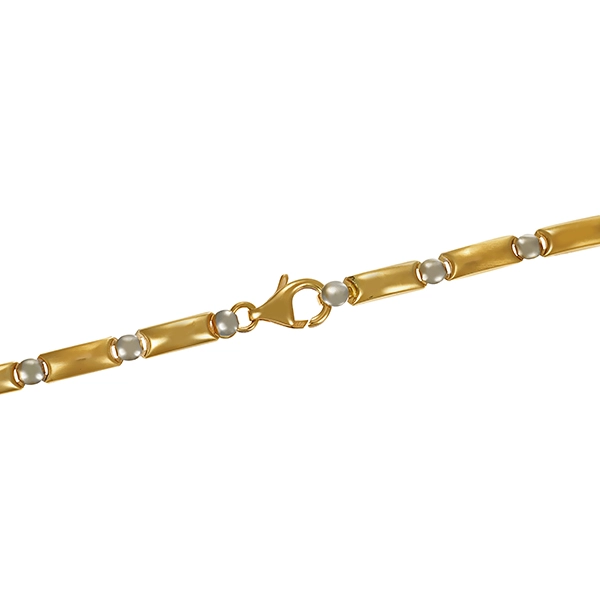 Collier, 14K, Gelb-/Weißgold