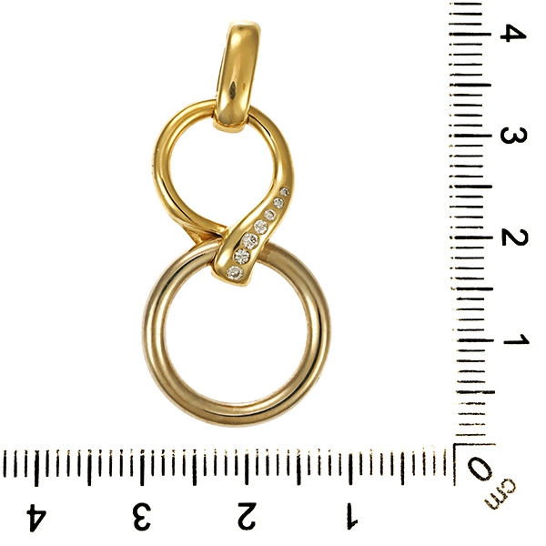 Anhänger, Gelb-/Weißgold, Brillanten