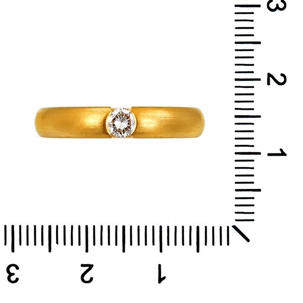 Diamantring, 18K, Gelbgold, Brillant 0,21 ct