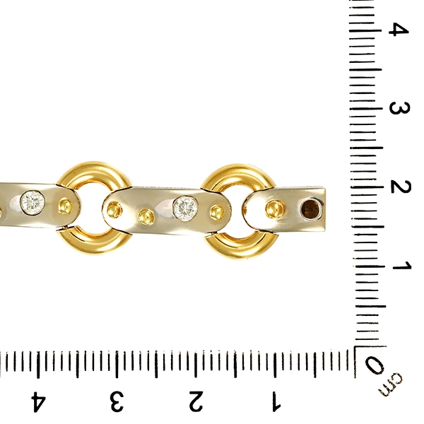 Armband, 18K, Gelb-/Weißgold, Brillant