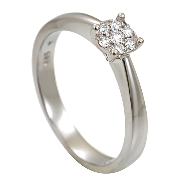 Diamantring, 14K, Weißgold, Brillanten
