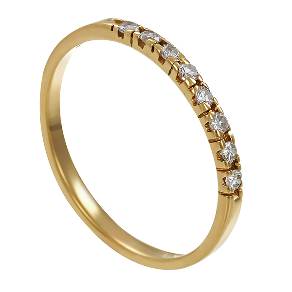 Ring, 14K, Gelbgold, Brillanten 