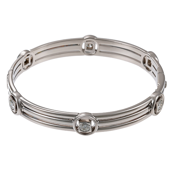 Armreif, 18K, Weißgold, 6 Brillanten z ca 1,5 ct