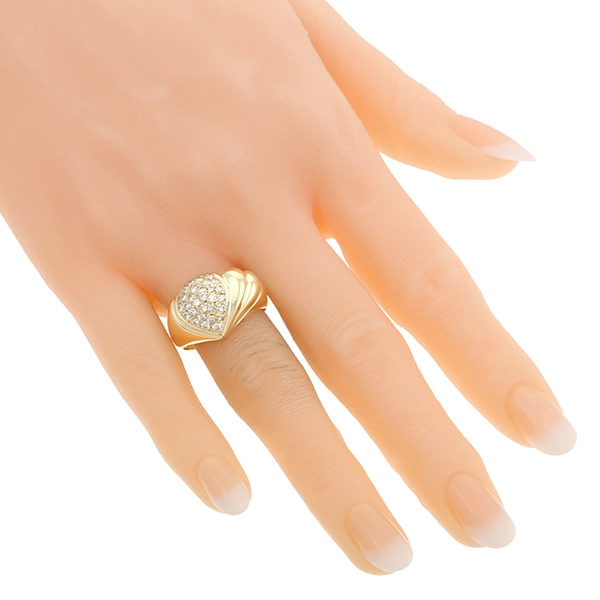Diamantring, 14K, Gelbgold, Brillant 0,66 ct