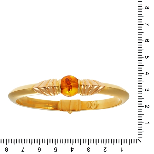 Armreif, 18K, Gelbgold, Bernstein