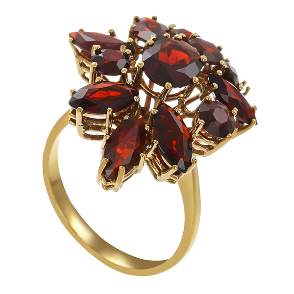 Ring, 8K, Gelbgold, Granate