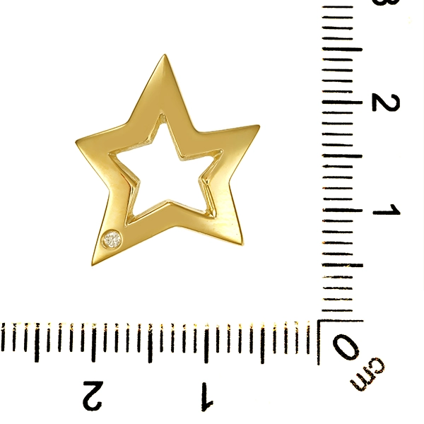 Anhänger, 14K, Gelbgold, Brillant, Stern