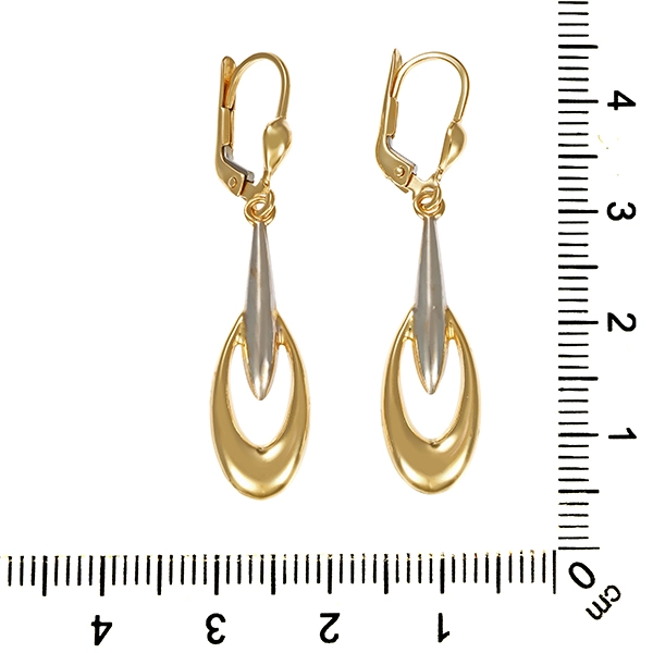 Ohrhänger, 14K, Gelb-/Weißgold