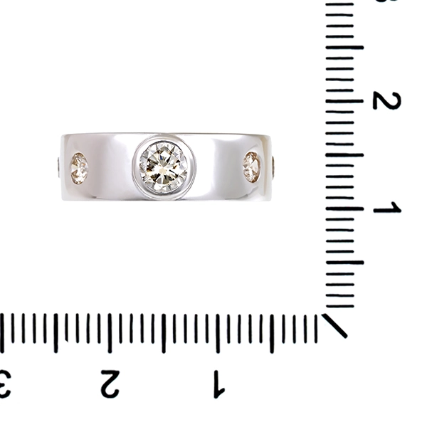 Diamantring, 14K, Weißgold, Brillanten 0,94 ct