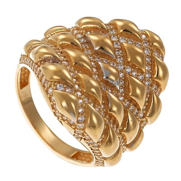 Ring, 14K, Gelbgold, Zirkonia