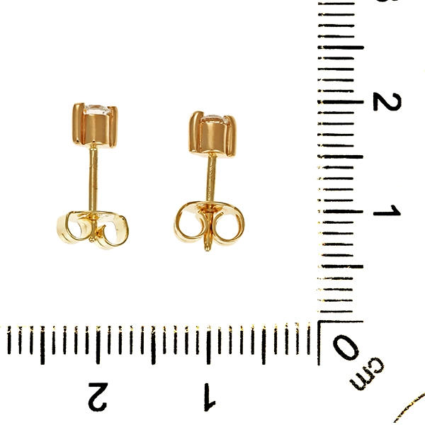 Ohrstecker, 14K, Gelbgold, Brillanten