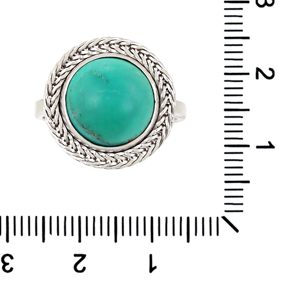 Ring, 14K, Weißgold, Tuerkis