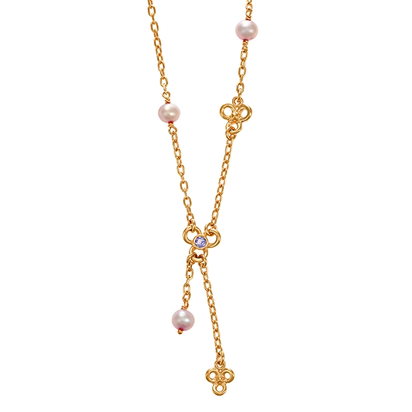 Collier, 14K, Gelbgold, Perle