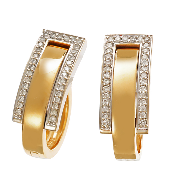 Ohrhänger, 18K, Gelbgold, Brillanten 0,32 ct