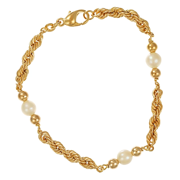 Armband, 8K, Gelbgold, Perlen