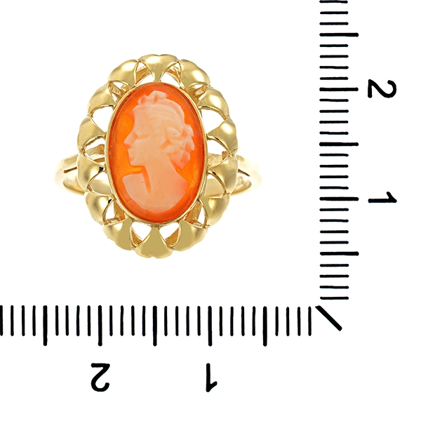 Ring, 8K, Gelbgold, Gemme