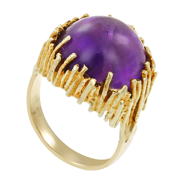 Ring, 14K, Gelbgold, Amethyst