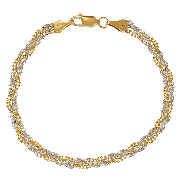 Armband, 14K, Gelb-/Weißgold