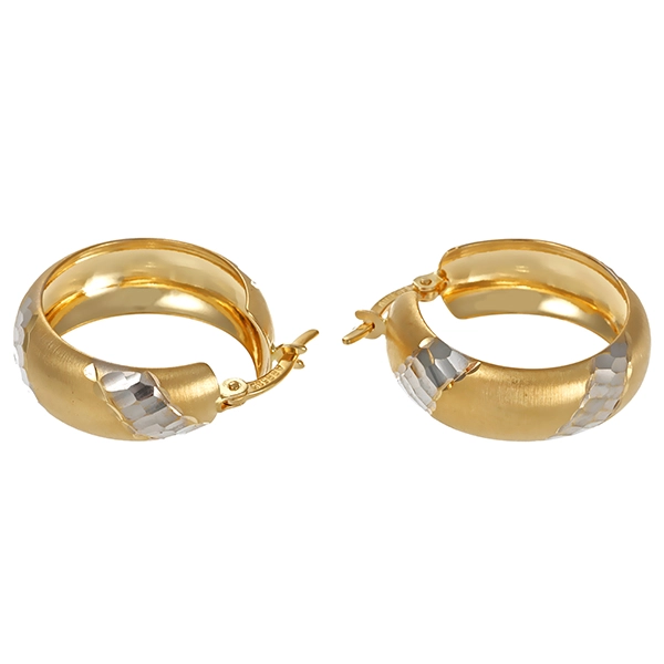 Creolen, 14K, Gelb-/Weißgold