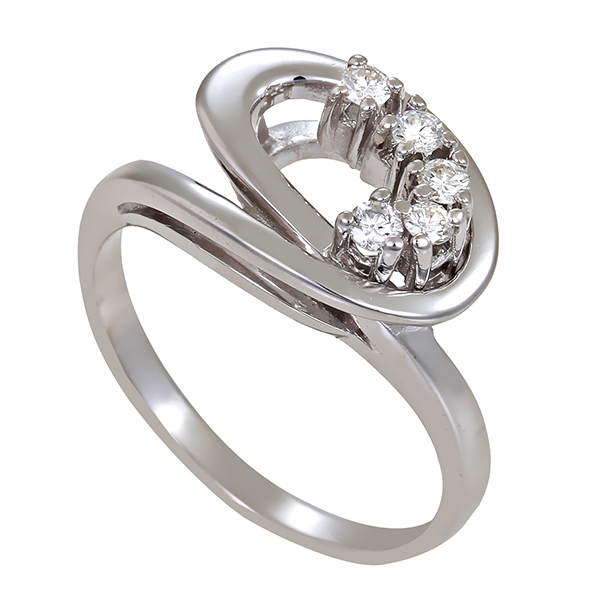 Diamantring, 14K, Gelb-/Weißgold rhodiniert, Brillanten 0,20 ct
