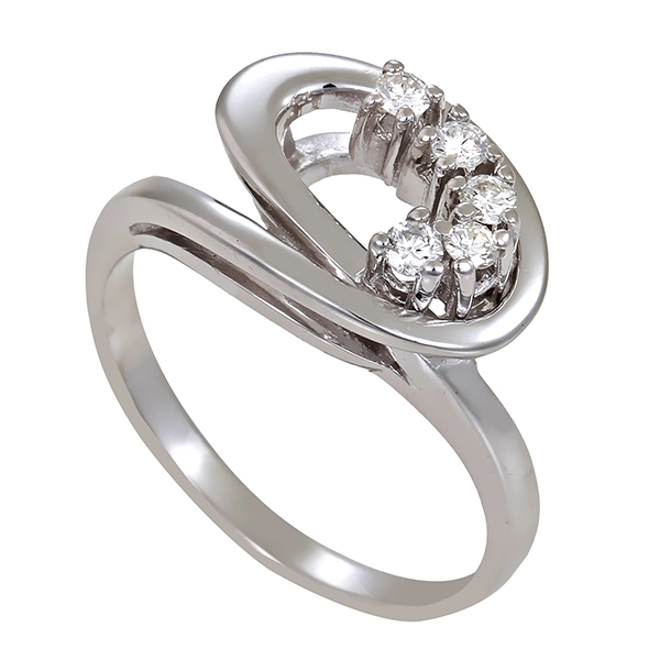 Diamantring, 14K, Gelb-/Weißgold rhodiniert, Brillanten 0,20 ct