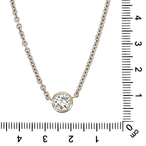Collier, 14K, Weißgold, Brillant 1,05 ct