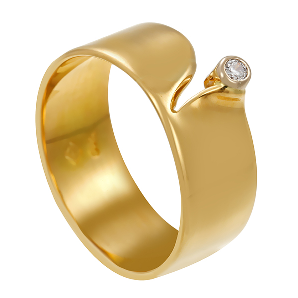Diamantring, 18K, Gelbgold, Brillant