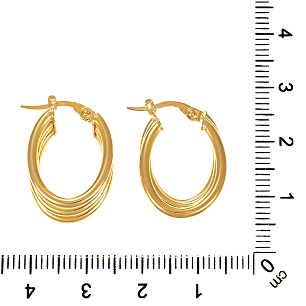 Creolen, 14K, Gelbgold
