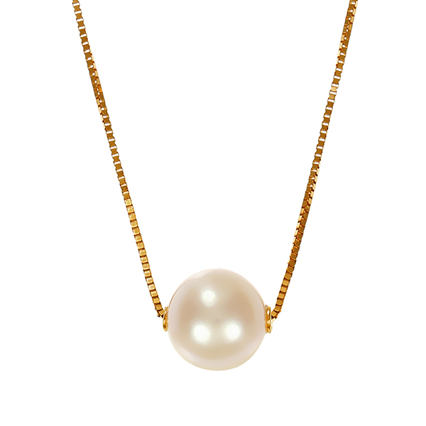 Goldkette, 8K, Gelbgold, Perle