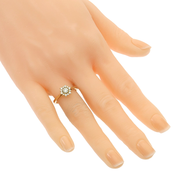 Diamantring, 18K, Gelbgold, Brillanten 0,49 ct