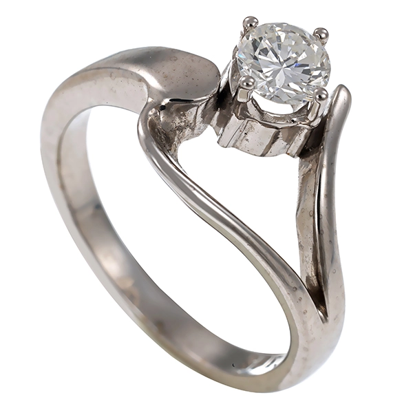Diamantring, 14K, Weißgold, Brillant 0,30 ct