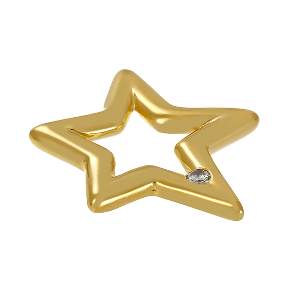 Anhänger, 18K, Gelbgold, Brillant, Stern