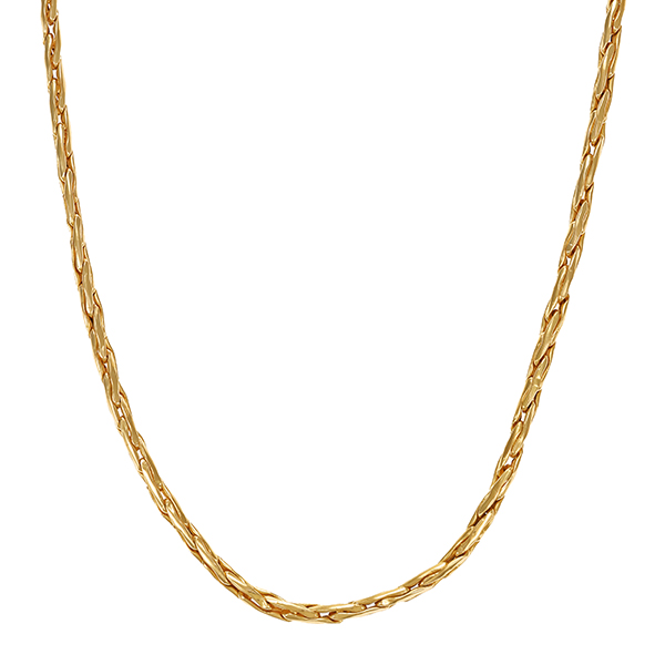 Collierkette, 18K, Gelbgold, Zopf-
