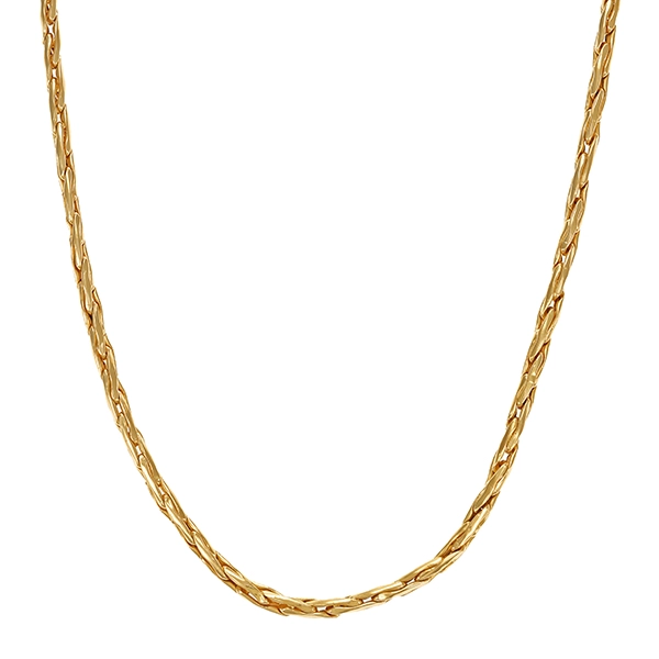 Collierkette, 18K, Gelbgold, Zopf-