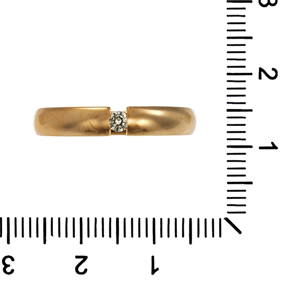 Diamantring, 14K, Gelbgold, Brillant