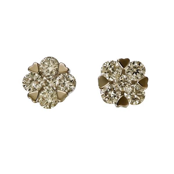 Ohrstecker, 14K, Weißgold, Brillanten 0,14 ct